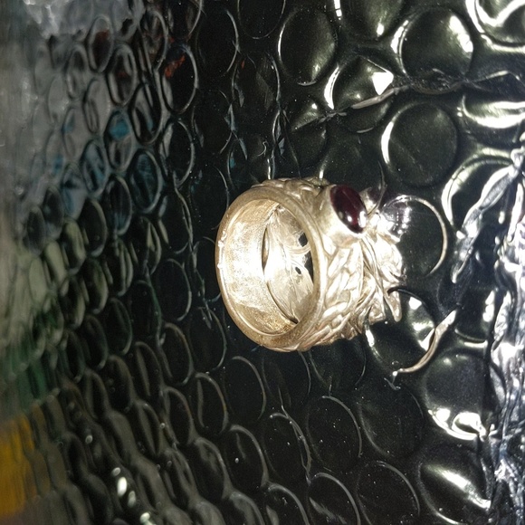 Ring with excellent #ruby solid 925 silver stamped - Picture 2 of 4